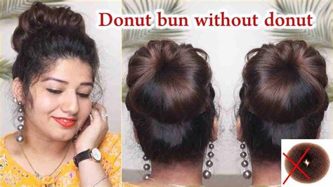 Donut Bun Without Donut Or Socks With Easy Trick For Short To Medium