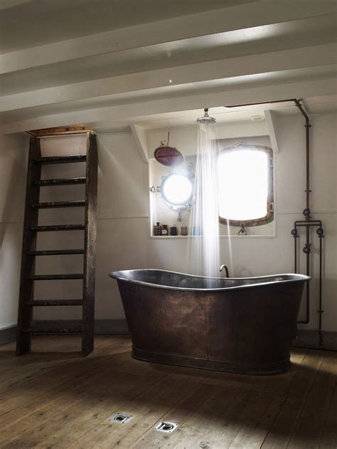 20 Rustic Bathroom Designs With Copper Bathtub