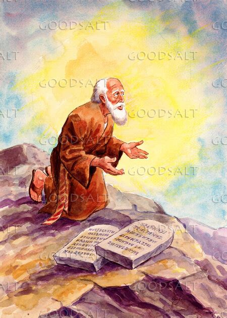 God Gives Moses the Ten Commandments - GoodSalt