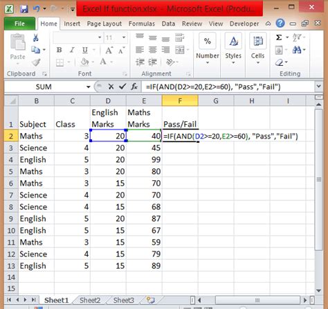 How To Use Excel If Statement With Multiple Conditions Range AND OR