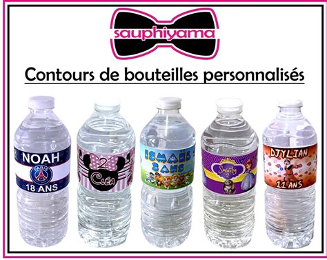 Tiquette De Bouteille Personnalis E Anniversaire Psg Minnie Etsy