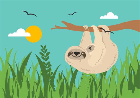 Sloth Vector 102994 Vector Art At Vecteezy