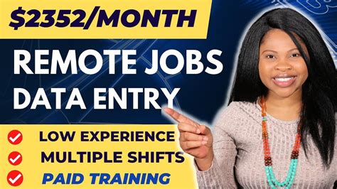 2352 Month Remote Jobs Data Entry Jobs Work From Home No Phone Jobs