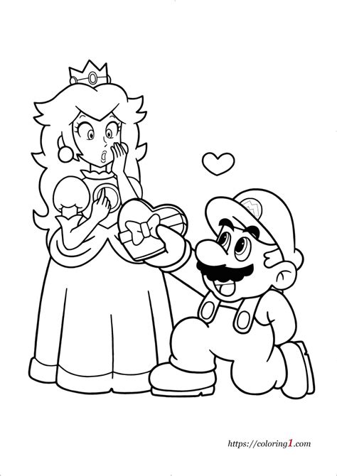 Super Mario Princess Peach Coloring Pages