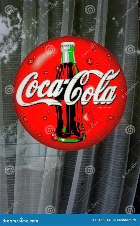 Coca Cola Shield In A Window Coca Cola Or Coke Is A Carbonated Soft