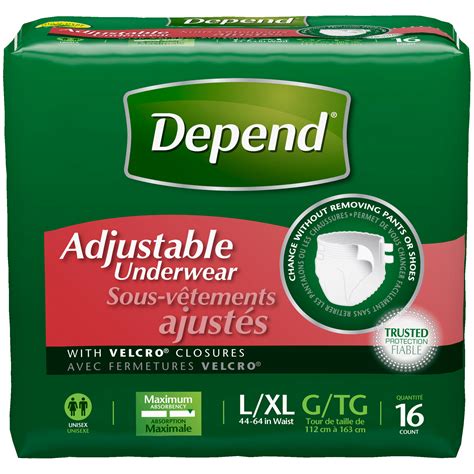 Depend ® Adjustable Underwear, Maximum Absorbency, Large/Extra Large ...