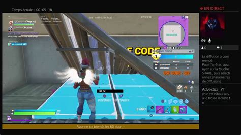 Live Fortnite Fr Gamme Normal Et Mode Créatif Box Pvp On Joue Ensemble