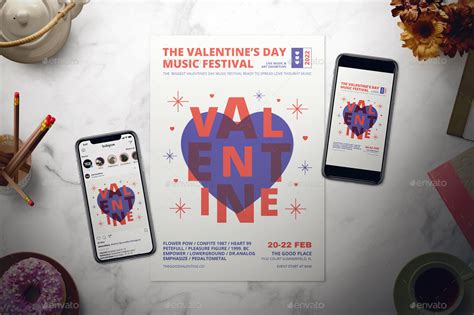 Valentines Day Music Flyer Set Print Templates Graphicriver