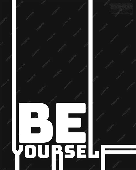 Premium Vector | Motivational be yourself vector quotes Typography ...