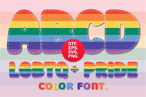 Pride Lgbtq Font By Nn Decorative Fonts · Creative Fabrica