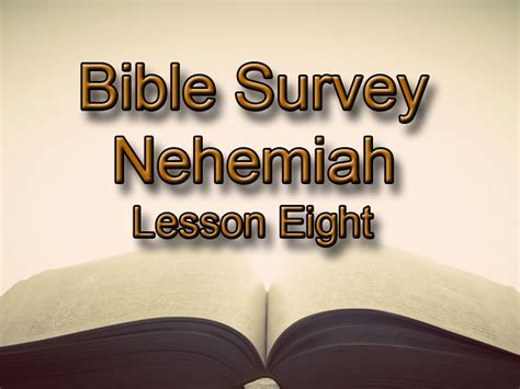 Bible Survey On Nehemiah Lesson 8 The Word Teaches