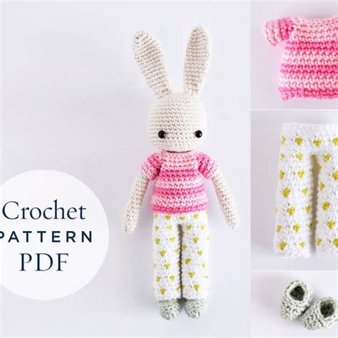 Crochet Pattern Angie Bunny Step By Step Us Terms Diy Etsy