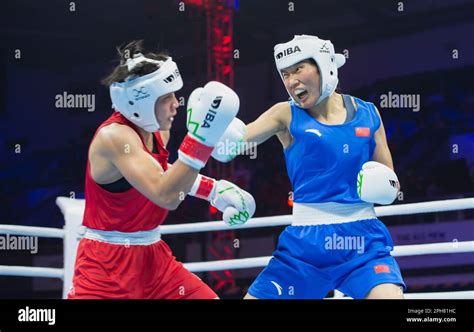 New Delhi India 26th Mar 2023 Chinas Yang Liu R Competes With