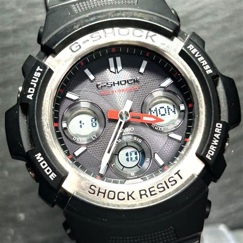 目立った傷や汚れなし美品 CASIO カシオ G SHOCK ジーショック マルチバンド6 AWG M100 腕時計 タフソーラー 電波