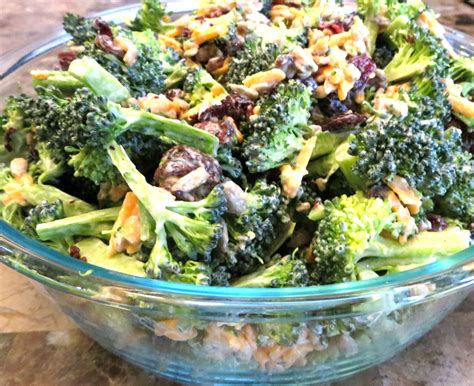 Broccoli And Kale Salad With Bacon And Cranberries