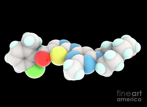 Dasatinib Cancer Drug Molecule Photograph By Ramon Andrade Dciencia