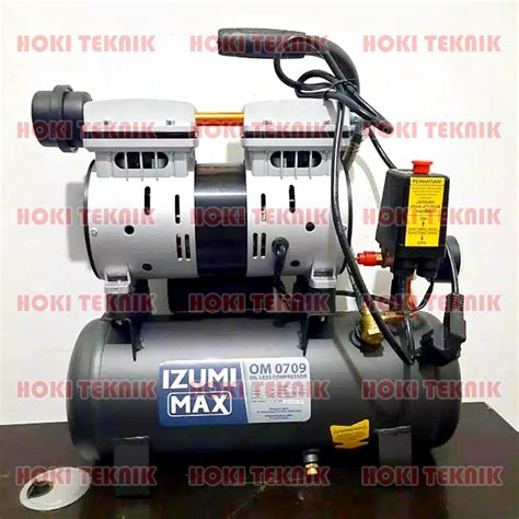 IZUMI MAX OM 0709 Kompresor Angin Oiless 3 4 HP 9 Liter SILENT Oil Less