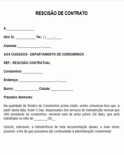 Modelo De Contrato De Rescis O