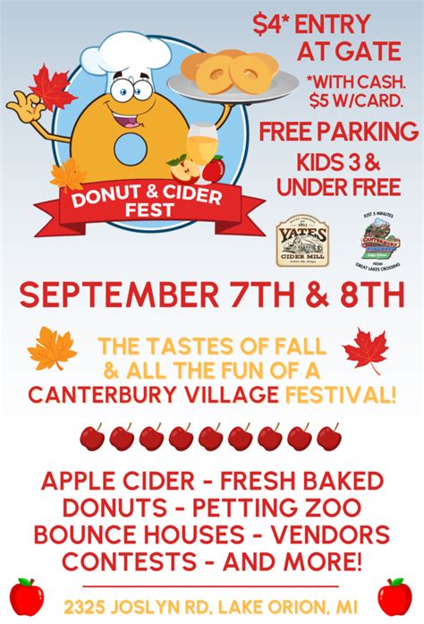 Donut & Cider Fest – Canterbury Village – Lake Orion