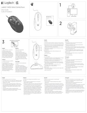 Fillable Online Logitech G400s Optical Gaming Mouse Fax Email Print