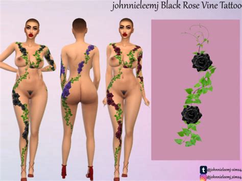 Johnnieleemj Black Rose Vine Tattoo Accessories And Makeup Loverslab