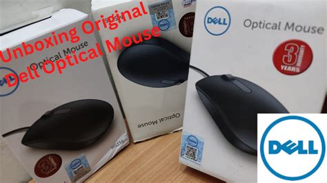 Dell MS116 Wired Optical Mouse Unboxing Dell Mouse Unboxing And