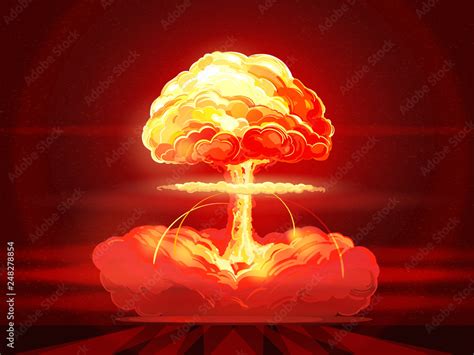 Nuclear Explosion Atomic Bomb Symbol Of Nuclear War End Of World