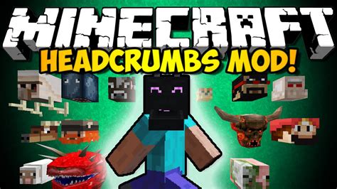 Minecraft Headcrumbs Mod Youtuber Heads Statues Every Mob Head