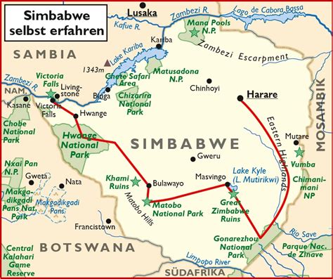 Simbabwe für Selbstfahrer Mietwagentour durch Simbabwe