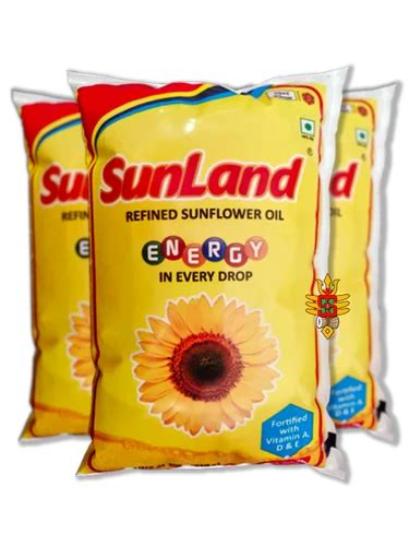 Sunland Refined Sunflower Oil Packaging Type Pouched Packaging Size