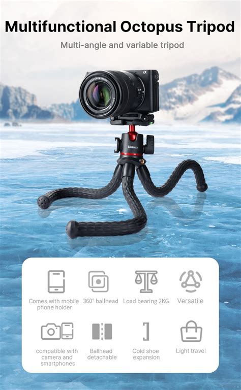 Ulanzi Mt Octopus Flexibilis Tripod Okostelefon Kamera