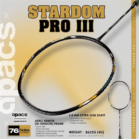 Free String Grip Apacs Badminton Racket Stardom Pro Iii Shopee