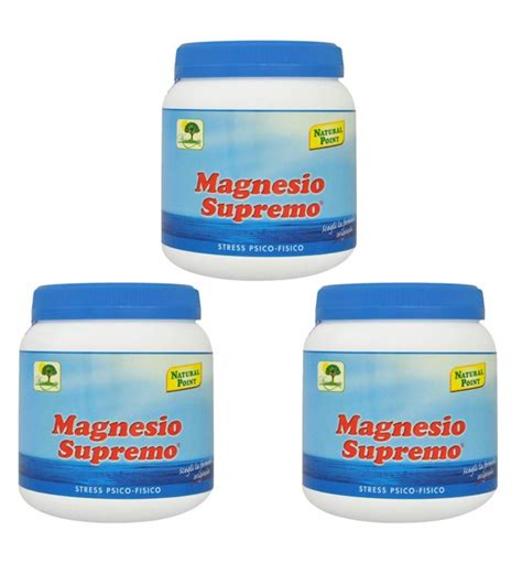 Natural Point Magnesio Supremo Polvere Solubile 300 Gr 3 Confezioni