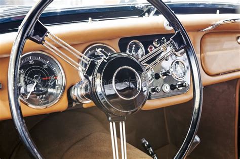 Vintage Classic Car Steering Wheel and Steering Wheel Stock Photo ...