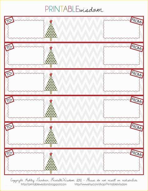 Holiday Labels Template Free Of Christmas Gift Labels – Happy Holidays ...