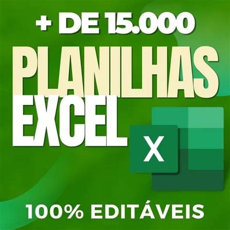 Pack 15 Mil Planilhas Excel Prontas 100 Editáveis Bônus Mercadolivre