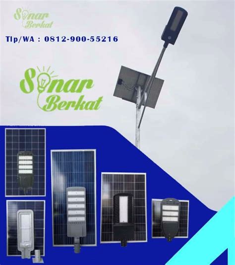 Lampu Pju Solar Cell Two In One W Distributor Panel Surya Lampu