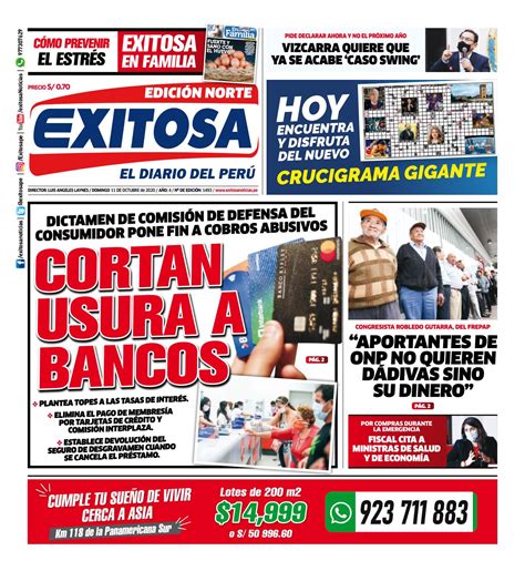 Diario Exitosa Norte Domingo De Octubre De By Diario Exitosa