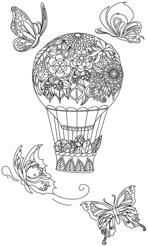 62 Best Hot Air Balloon Coloring Pages For Adult Images On Pinterest Hot Air Balloons Hot Air