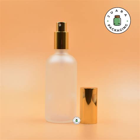 Jual Botol Parfum Spray 100ml Kaca Warna Putih Buram Frosted Tutup