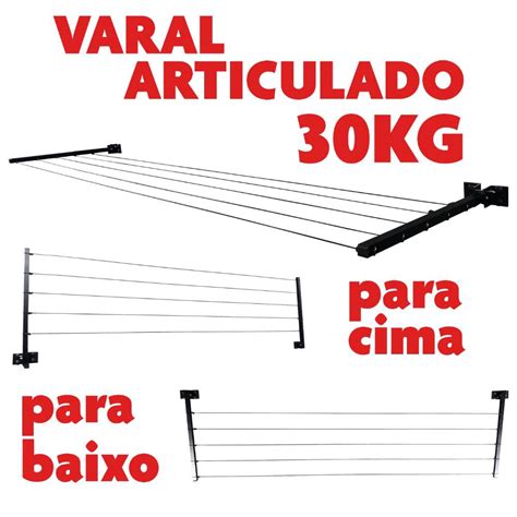 Varal Articulado De Parede Kg Extensivel At Mt Preto Submarino