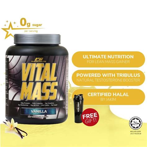 Vital Mass Kg Halal Whey Isolate Tribulus Vanilla Free In