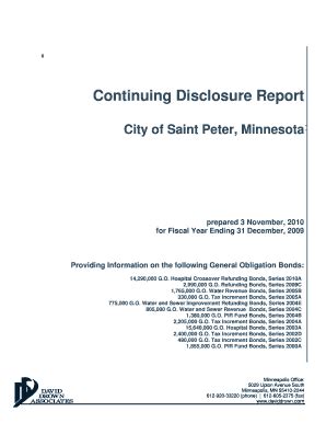 Fillable Online Emma Msrb Continuing Disclosure Report City Of Saint