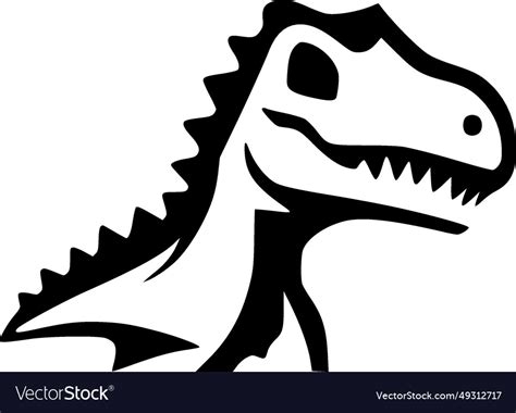 Dino - minimalist and simple silhouette Royalty Free Vector