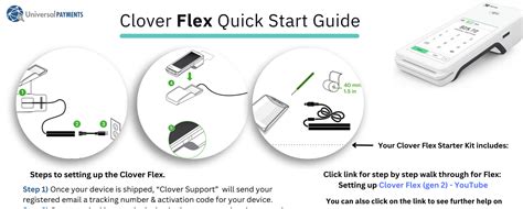 Clover Flex Gen 2 Quick Start Guide Universal Payments