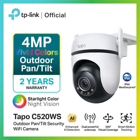 Tp Link Tapo C Ws Outdoor Pan Tilt Security Wi Fi Camera Mp K