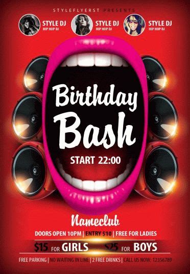 Birthday Bash PSD Flyer Template 5571 Styleflyers