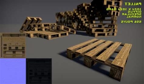 Wooden Pallet Stack Pallet 3d Model Obj 123free3dmodels