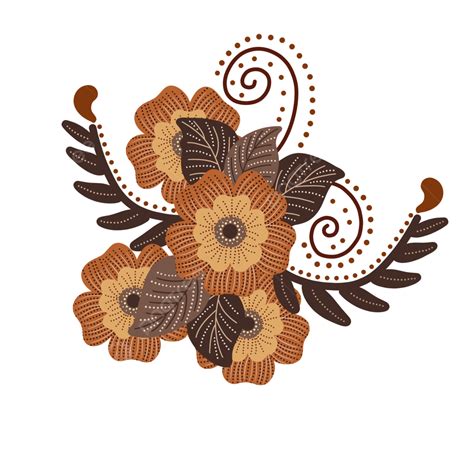 Création D illustrations Florales Batik PNG Fleur De Batik Fleur