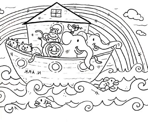 Noah S Ark Printable Coloring Pages